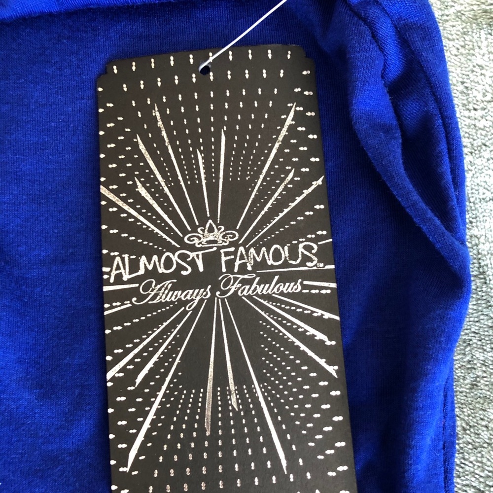 Almost Famous Sleeveless Blue with Sequins Top - Picture 7 of 8